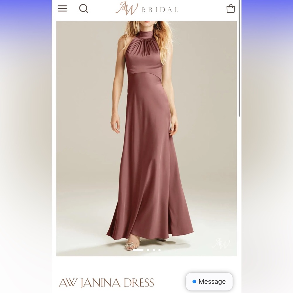 BRAND NEW! AW Bridal Desert Rose Bridesmaid Dress: AW JANINA DRESS